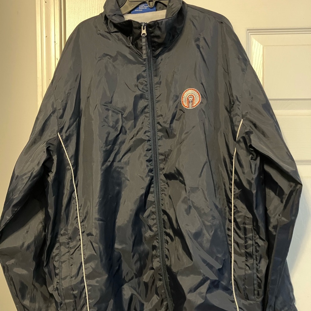Vintage Illinois Fightin’ Chief Illini Acadia Full Zip Blue Jacket Mens L